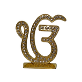 Golden Ek Onkar Idol with Sparkling Stones