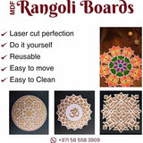 MDF Rangoli Board | Corner Design | Type 2 - Divinesansar
