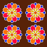 MDF Rangoli Board | Design N | 4″ x 4″ | Set of 4