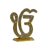 Golden Ek Onkar Idol with Sparkling Stones