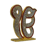 Premium Golden Ek Onkar Idol with Sparkling Stones