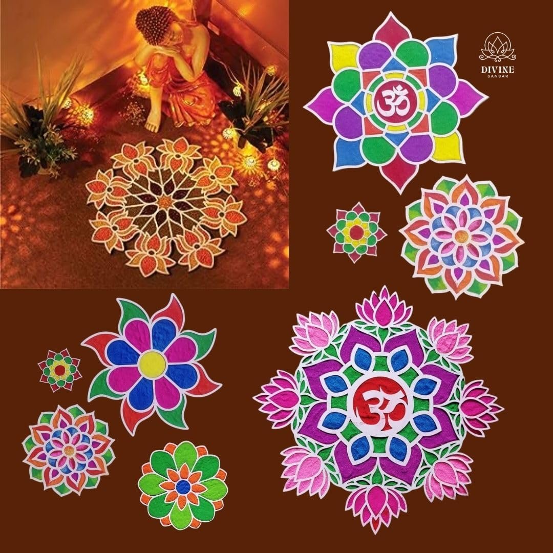 MDF Rangoli Board | Corner Design | Type 2 - Divinesansar