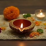 Clay Diya decorated 6cm