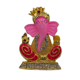 Golden Ganpati with Meenakari