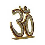 Premium Golden Om Idol with Sparkling Stones