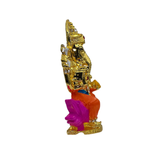 Multicolor Golden Ganpati Idol with Sparkling Stones