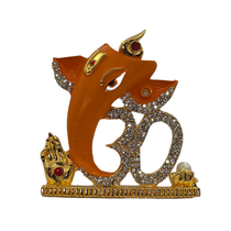 Divine Sansar Om Ganpati idol with sparkling stones for car dashboard and home altar - UAE