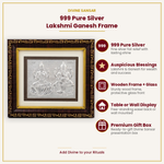 999 silver Lakshmi Ganesh frame features - Divine Sansar