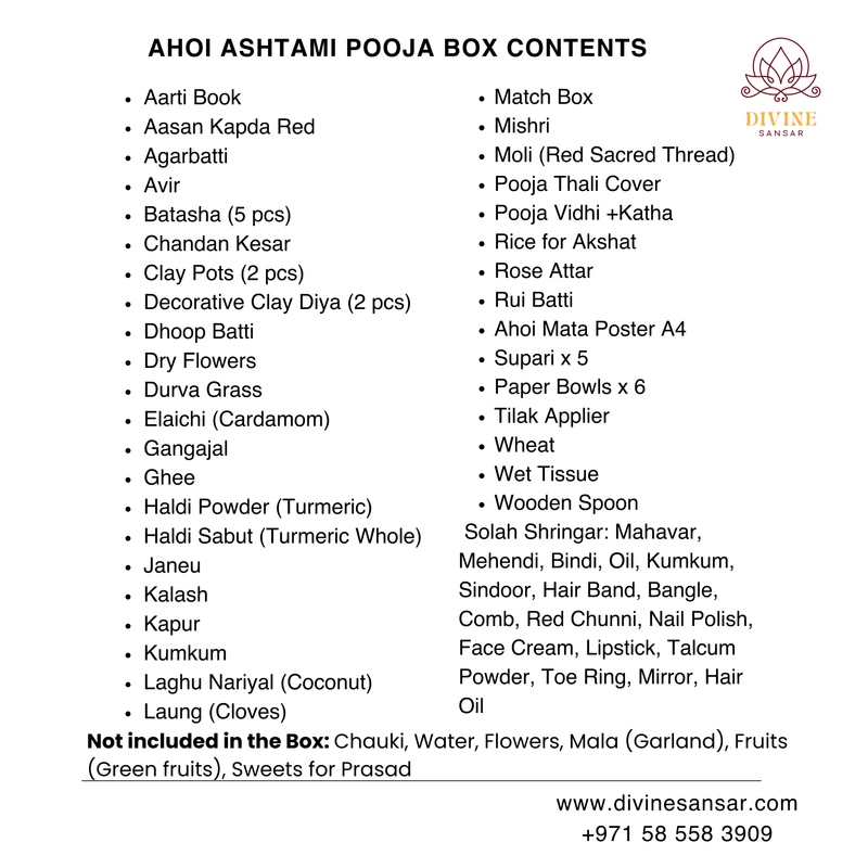 Ahoi Ashtmi Pooja Box