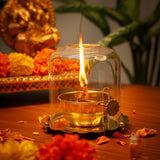 Brass Akhand Diya Lantern Style