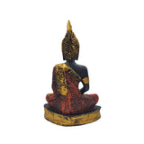 Buddha Statue with Golden &amp; Red Accent