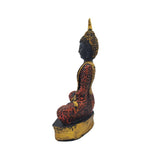 Buddha Statue with Golden &amp; Red Accent