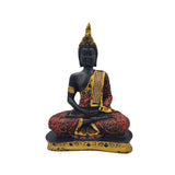 Buddha Statue with Golden &amp; Red Accent