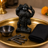 Divine Sansar Shani Pooja Set with iron nail, iron katori bowl and black cloth - UAE