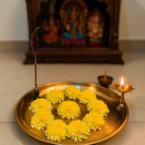 Fresh Yellow Chrysanthemum — Packet (Bunch) for Puja & Décor