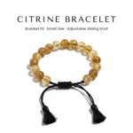 Citrine Braided Bracelet Small Size with adjustable sliding knot - Divine Sansar UAE