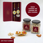 Golden EvilEye Set rakhi dry fruit combo gift box - Divine Sansar UAE