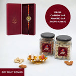 Golden Lotus rakhi dry fruit combo gift box - Divine Sansar UAE
