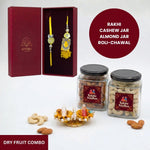 Haldi Chandi Jodi rakhi dry fruit combo gift box - Divine Sansar UAE