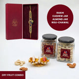 Mayura Tejas rakhi dry fruit combo gift box - Divine Sansar UAE