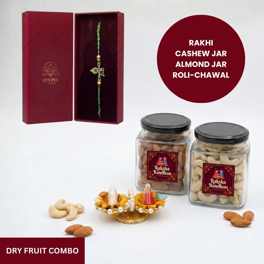 Nandalal rakhi dry fruit combo gift box - Divine Sansar UAE