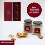 Om Rudra Sutra rakhi dry fruit combo gift box - Divine Sansar UAE