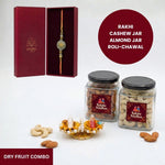 Pyrite Prosperity rakhi dry fruit combo gift box - Divine Sansar UAE