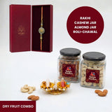 Pyrite Prosperity rakhi dry fruit combo gift box - Divine Sansar UAE