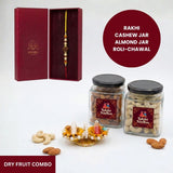 Rudra Kavach rakhi dry fruit combo gift box - Divine Sansar UAE