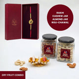 Swarna Mor rakhi dry fruit combo gift box - Divine Sansar UAE