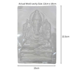 Reusable Ganesh mould size reference - 13 cm x 19 cm cavity in a 15 cm x 22.5 cm pack - Divine Sansar