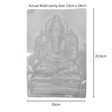 Reusable Ganesh mould size reference - 13 cm x 19 cm cavity in a 15 cm x 22.5 cm pack - Divine Sansar