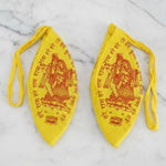 Set of 2 Gomukhi japa mala bags with Hare Krishna Radha Krishna print - Divine Sansar UAE