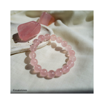 Divine Sansar-Amora Bracelet-made of Rose Quartz kept on white cloth