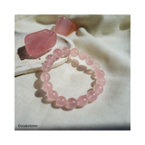 Divine Sansar-Amora Bracelet-made of Rose Quartz kept on white cloth
