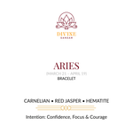 Divine Sansar-Aries Bracelet Front-Carnelian-Red Jasper-Hematite
