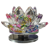 Divine Sansar-Crystal Kamal-Crystal lotus flower on a white background