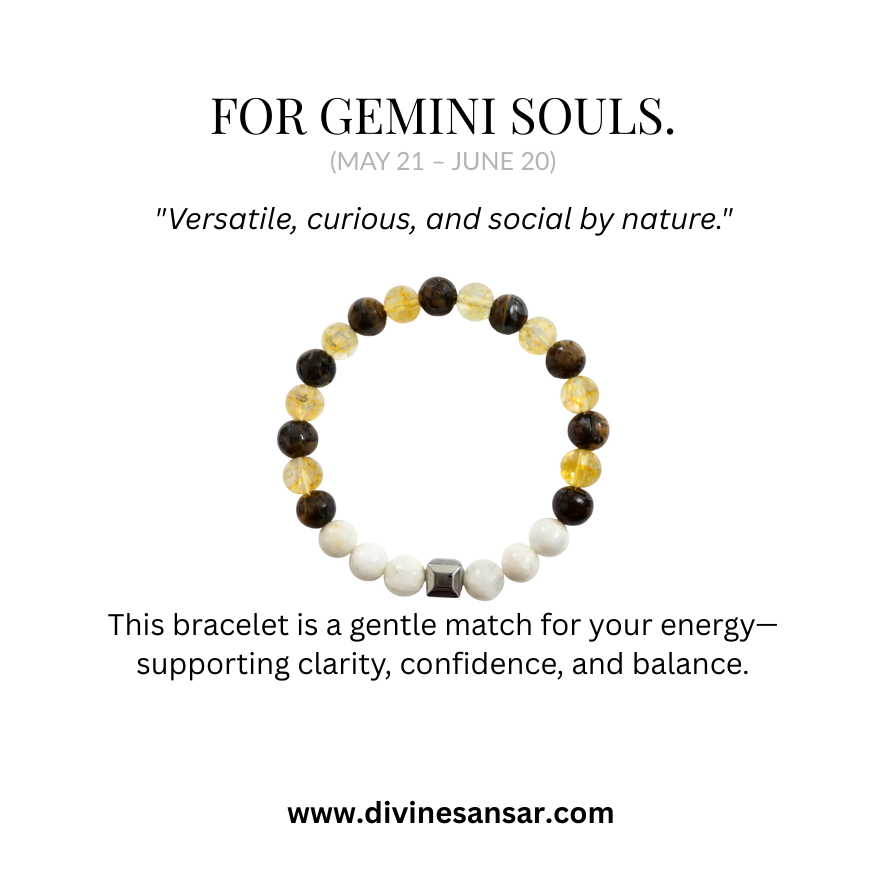 Divine sansar-Crystal Stone Bracelet For Gemini souls