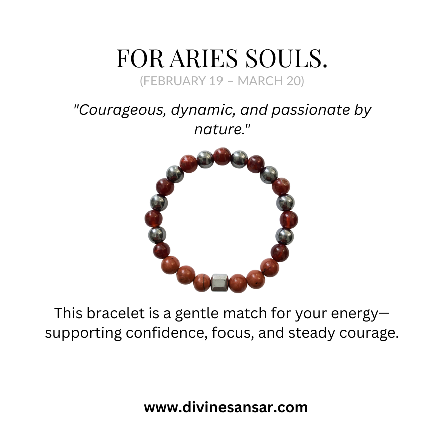 Divine Sansar-Crystal Stone Bracelet for Aries souls