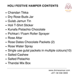 Divine Sansar-HOLI FESTIVE BOX CONTENTS- list of things inside Holi Fesival Celebraton Box
