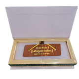 Divine Sansar-Hanuman Chalisa Gift Box Shubh Arambh Box-Wooden plaque with gold text in a decorative box