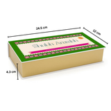 Divine Sansar-Hanuman Chalisa Gift Box Shubh Arambh Box-24.5cm X 12cm X 4.3cm measurements on a white background