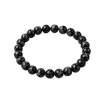 Divine Sansar-InnerPeace Bracelet-Snowflake Obsidian bracelet on a white background
