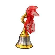 Divine Sansar-Morpankh Ghanti - Peacock-Feather Pooja Bell made of Polished metal