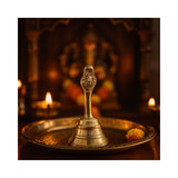 Divine Sansar-Pooja Ghanti-Brass puja Bell-on a pooja Thali