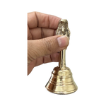 Divine Sansar-Pooja Ghanti-A hand holding Brass puja Bell 