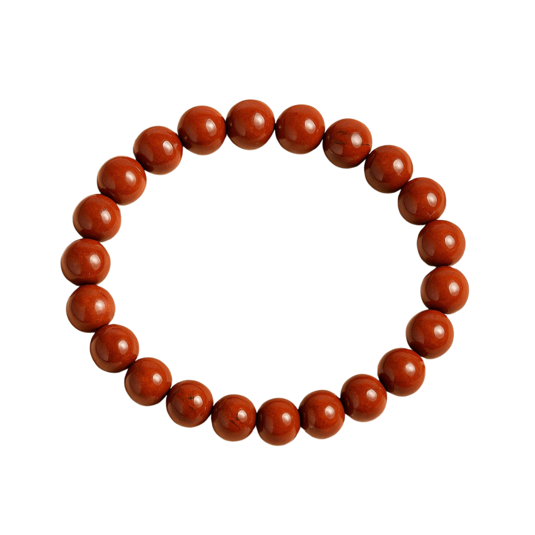 Divine Sansar-Stability Bracelet-Red Jasper bracelet on a white background