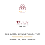 Divine Sansar-Taurus Bracelet Front-Rose Quartz-Green Aventurine-Pyrite