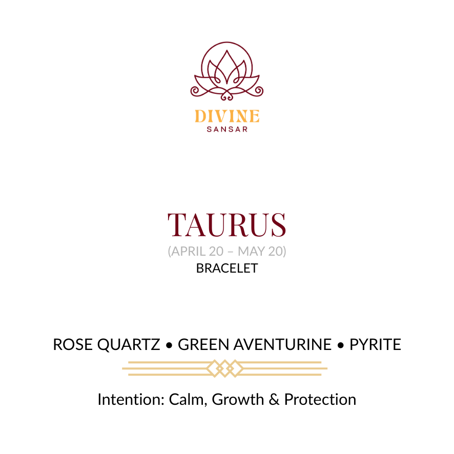 Divine Sansar-Taurus Bracelet Front-Rose Quartz-Green Aventurine-Pyrite