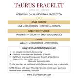 Divine Sansar-Taurus Bracelet stones and how to wear